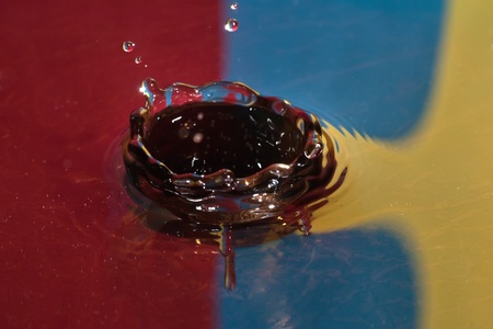 The round transparent drop of waterの写真素材