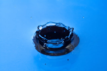 The round transparent drop of water