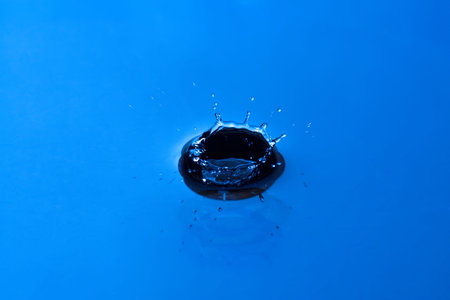 The round transparent drop of water