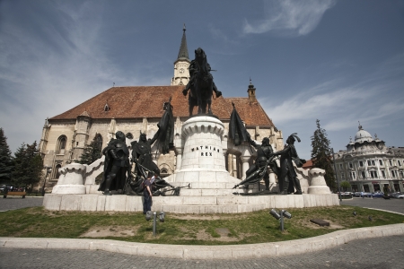 old city in Cluj, Romaniaのeditorial素材