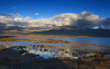 View at Lake Prespa, Greeceの写真素材