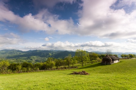 Spring in Carpathians mountains Romaniaの写真素材