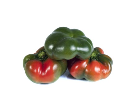 bulgarian pepper isolate on white backgroundの写真素材