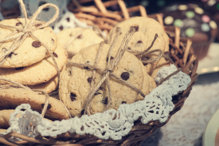 Biscuits with raisins. Homemade.の写真素材