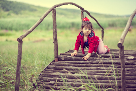 The little in parkの写真素材