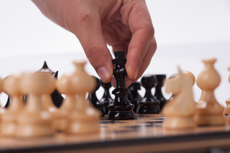 chessboard and chess piecesの写真素材