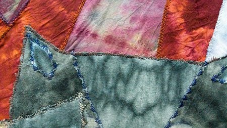 abstract pattern on silk nodosa batik