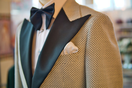 Chic Male costume on a mannequin in men clothing store