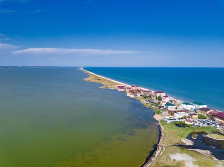 Curortnoe sea spit resort in Odessa region in Ukraine.の写真素材