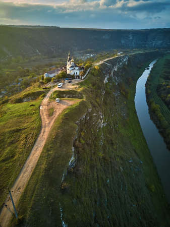Old Orhei Monastery in Moldova Republic. Aerial viewの写真素材