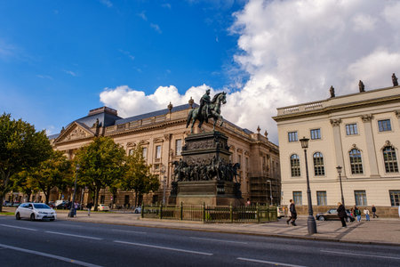 Berlin , Germany - october, 2022: Urban scenery with public transport in downtown Berlin city.のeditorial素材