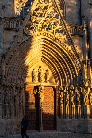 Erfurt, Germany - October 08, 2023: Erfurt Cathedral and Collegiate Church of St Mary, Erfurt, Germany. Martin Luther was ordained in the cathedral in 1507のeditorial素材