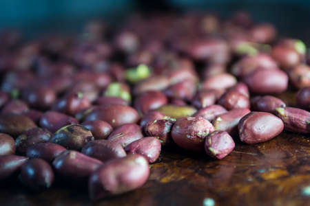 Peanut close-up. Can be used as a background screensaver.の写真素材