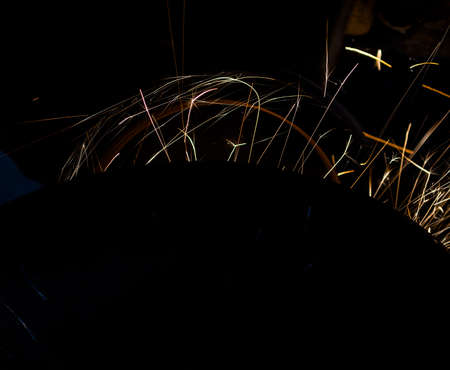 Bulgarian spark on black backgroundの写真素材