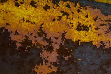 Rust showing through metal paint.