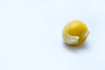 Sprouted peas on a white background.の写真素材