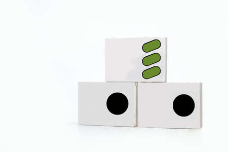 White boxes on a white background. Advertising of dietary supplementsの写真素材
