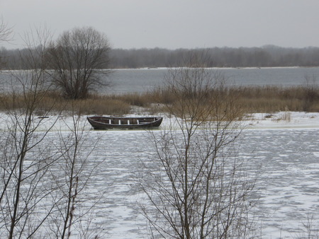 Winter riverの写真素材