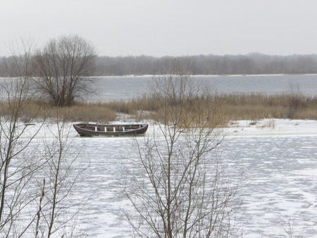 Winter riverの写真素材