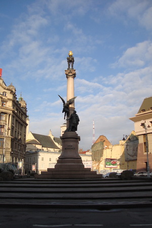 Adam Mickiewicz Monument in Lvivのeditorial素材