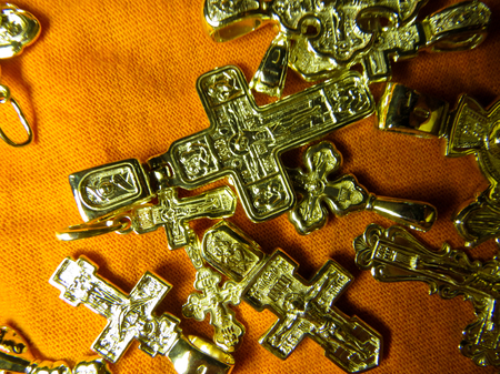 silver crossesの写真素材