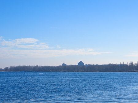 river Dnieper on winter