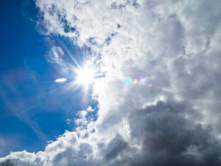 blue sky and clouds
