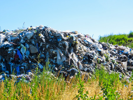 Big dump of the garbage outside the cityの写真素材