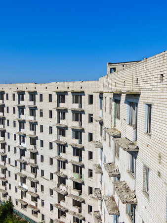 Abandoned multistory building in Ukraineの写真素材