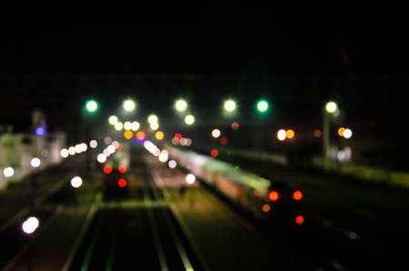 Night lights of the big city, bokeh as a backgroundの写真素材