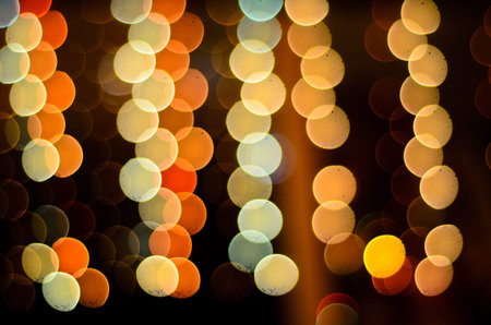 Abstract and blurred lights of the storefront