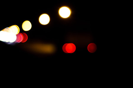Abstract and blurred background of the car lights