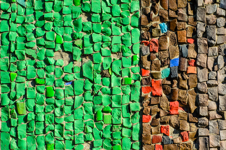 Fragment of the ceramic masaic for the backgroundの写真素材