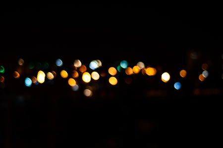 Night lights of the big city, bokeh as a backgroundの写真素材