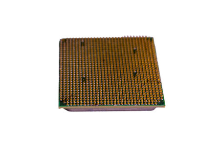 Computer processor isolated on a white background