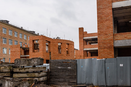 Construction of the high multistory apartment buildingの写真素材
