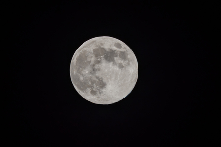 Full moon in sky at night. Closeupの写真素材