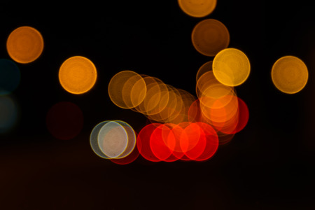 Abstract background of the blurred big city lightsの写真素材