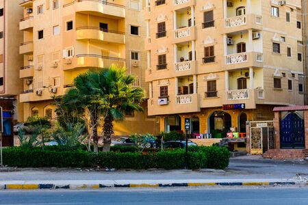 Hurghada, Egypt - December 9, 2018: Shop on street in Hurghada city, Egyptのeditorial素材