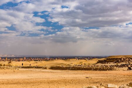 Cairo, Egypt - December 8, 2018: View on Cairo city from Giza plateauのeditorial素材