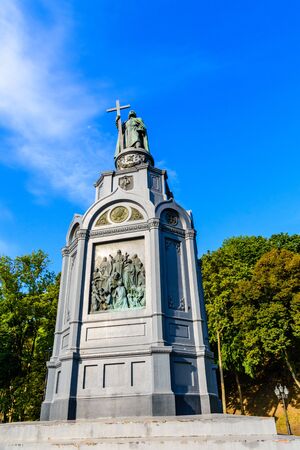 Monument to prince Volodymyr the Great in Kiev, Ukraineの写真素材