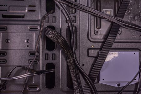 Closeup of new modern empty computer caseの写真素材
