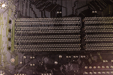Closeup of the new modern computer motherboard