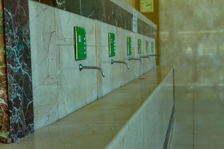 Interior of pump room with mineral waterの写真素材