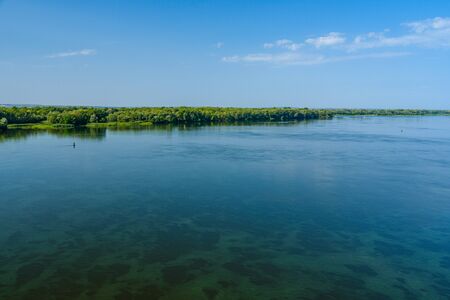 View on a river Dnieper on summerの写真素材