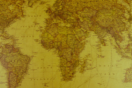 Old map of world fragment. Journey and discovery conceptの写真素材