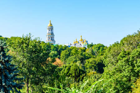 View on bell tower of Kiev Pechersk Lavraのeditorial素材