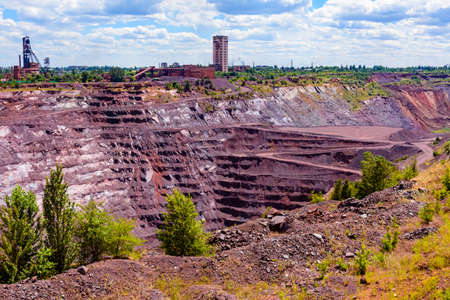View on iron ore quarry in Kryvyi Rih, Ukraineの写真素材