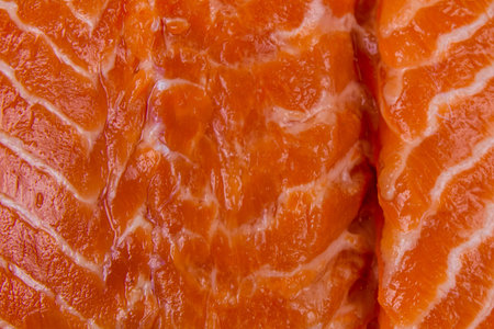 Texture of salmon fish fillet for background