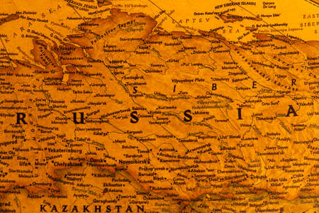 Old map of world. Journey and discovery conceptの写真素材